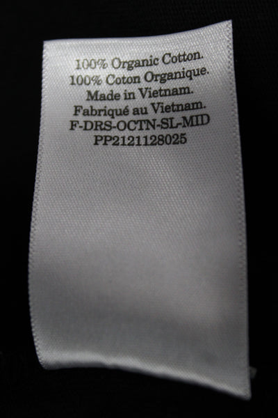 Everlane Womens Tank Dress Black Organic Cotton Crew Neck Knee Length Size XS