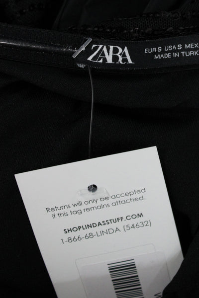 Zara Womens Bodycon Sleeveless Black Knee Length Dress Size S