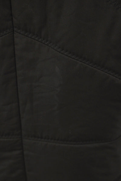 Elie Tahari Women Quilted Puffer Vest Black Drawstring High Neck Size XL