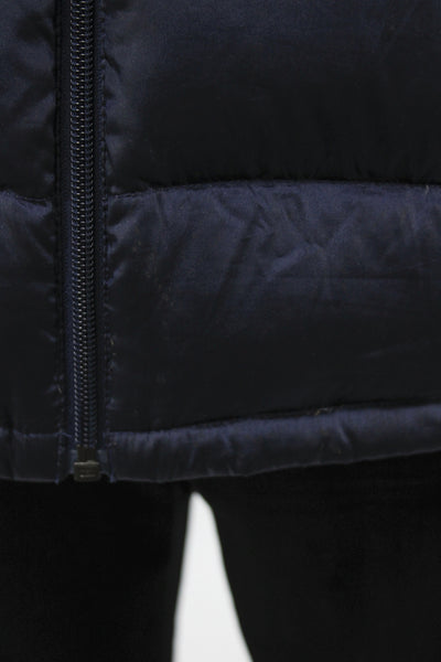 Bernardo Unisex Dark Blue Quilted Puffer Vest High Neck Zip Size XL