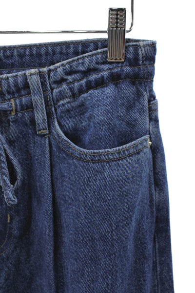 Frame Womens Paperbag Wide-Leg Jeans Dark Blue Mid-Rise Lyocell Size 25