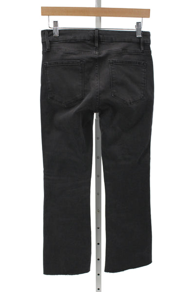 Frame Women Cropped Straight Black Jeans Size 26