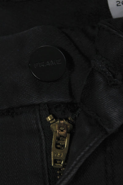 Frame Women Cropped Straight Black Jeans Size 26