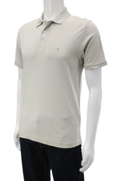 Rag & Bone Mens Gray Pima Cotton Collared Short Sleeve Polo Size S