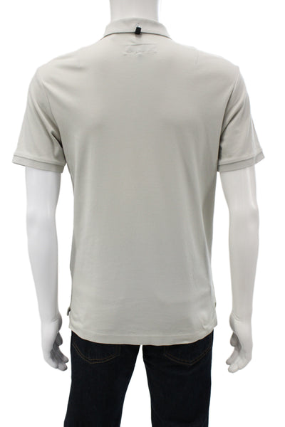 Rag & Bone Mens Gray Pima Cotton Collared Short Sleeve Polo Size S