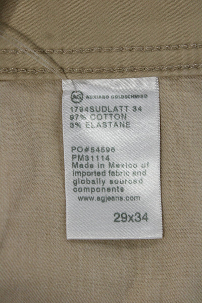 AG Mens Beige Chino Pants 97% Cotton Classic Size 29