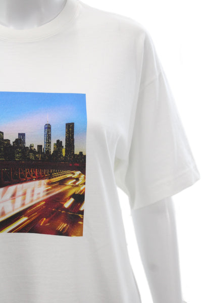 Kith Unisex White Graphic 100% Cotton Crew Neck Short Sleeve T-Shirt Size XS
