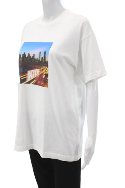 Kith Unisex White Graphic 100% Cotton Crew Neck Short Sleeve T-Shirt Size XS
