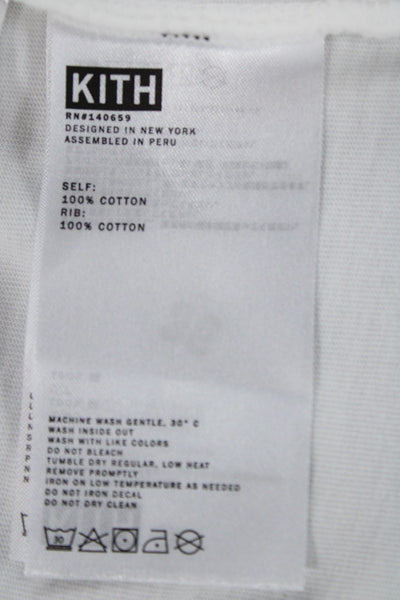 Kith Unisex White Graphic 100% Cotton Crew Neck Short Sleeve T-Shirt Size XS