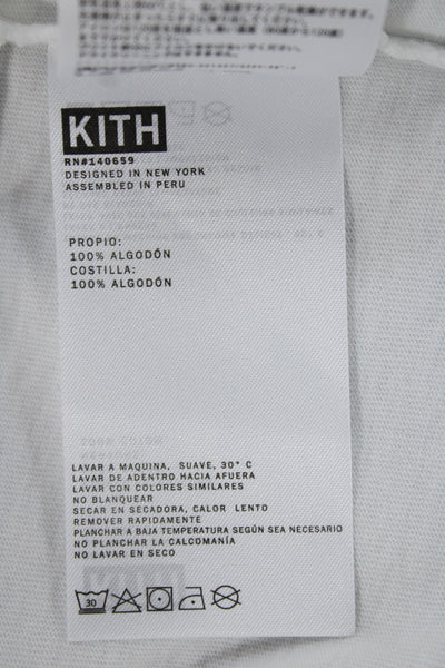 Kith Unisex White Graphic 100% Cotton Crew Neck Short Sleeve T-Shirt Size XS