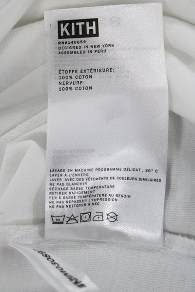 Kith Unisex White Graphic 100% Cotton Crew Neck Short Sleeve T-Shirt Size XS
