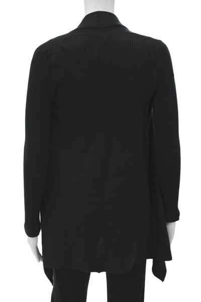 Cotton By Autumn Cashmere Women Cardigan Black Cotton Long Sleeve Size XS