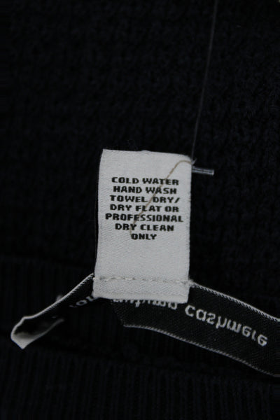 Cotton By Autumn Cashmere Womens Black Tunic Sweater 3/4 Sleeve Size XS