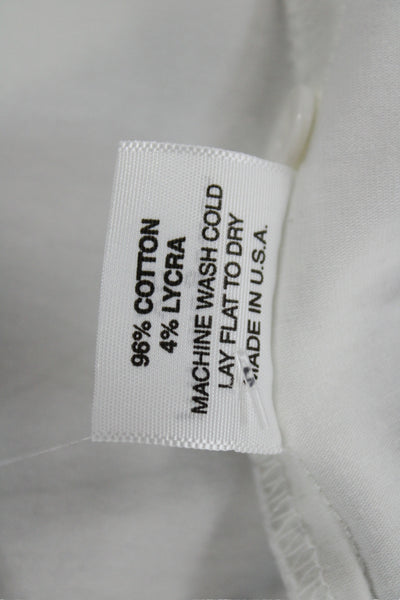 Jill McGowan Womens Button-Up Long Sleeve White Cotton Top Size XS