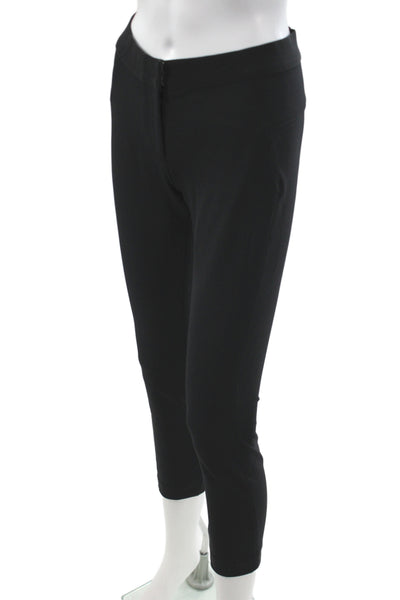 Veronica Beard Women Cropped Ankle Pants Black Zip Nylon Elastane Size 2