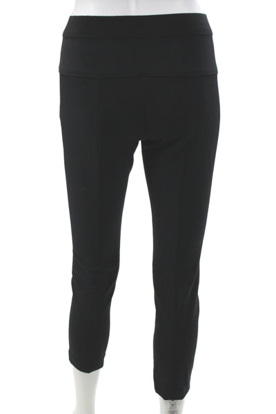 Veronica Beard Women Cropped Ankle Pants Black Zip Nylon Elastane Size 2