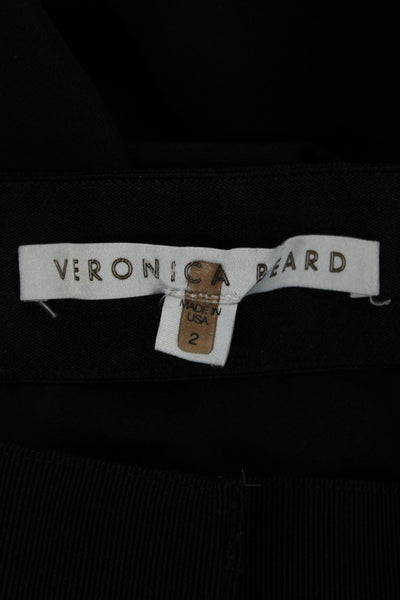 Veronica Beard Women Cropped Ankle Pants Black Zip Nylon Elastane Size 2