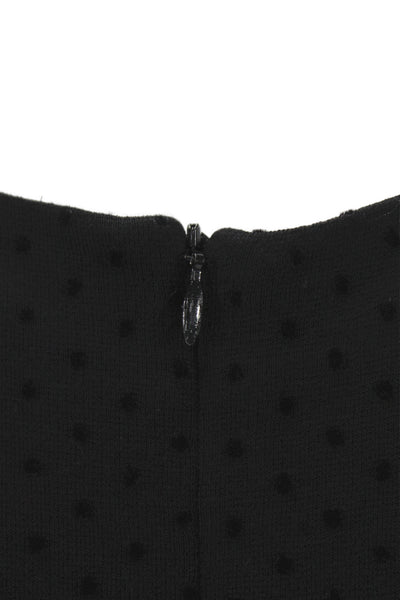 Claudie Pierlot Womens A-Line Dress Black Polka Dot Short-Sleeve Knee Size 1
