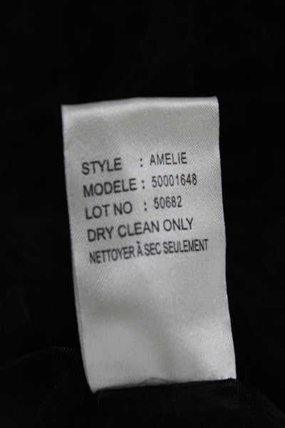 Theory Women Fit & Flare Dress Black Sleeveless Zip Mid-Calf Size 6