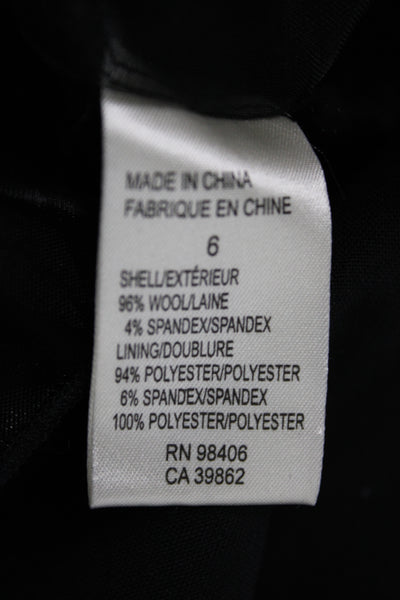 Theory Women Fit & Flare Dress Black Sleeveless Zip Mid-Calf Size 6