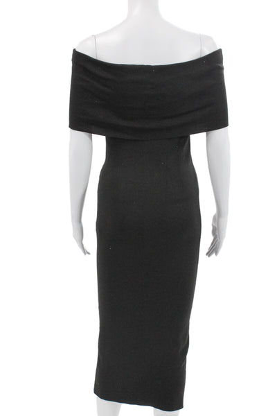 Zara Women Bodycon Sheath Black Sleeveless Cotton Spandex Dress Size S