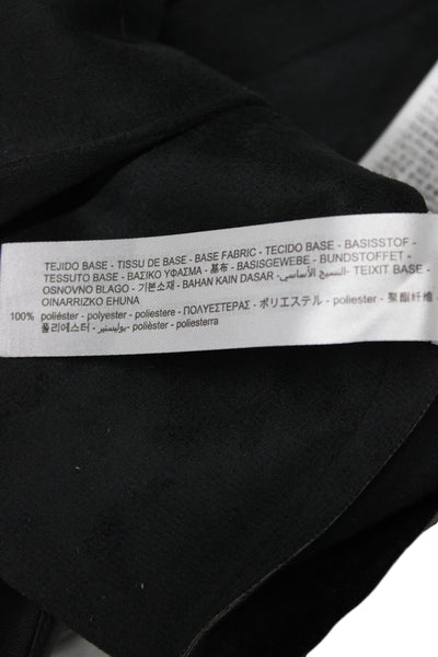 Zara Women Mini Pleated Skirt Black 100% Polyester Size S