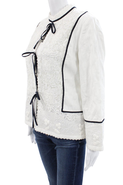 Polo Ralph Lauren Women Quilted Cotton White High Neck Longsleeve Jacket Size M
