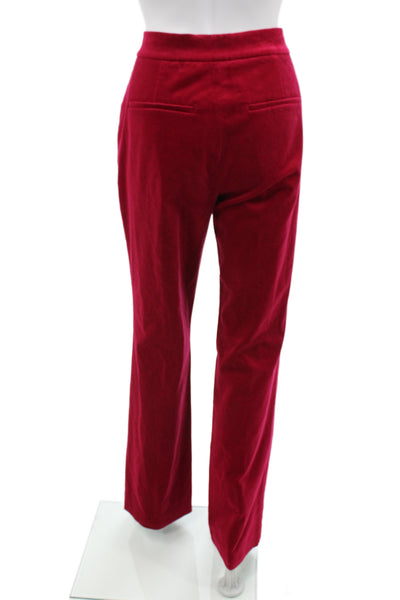 ALC Womens Dress Pants Red Zip 31in Inseam Cotton Elastane Size 6