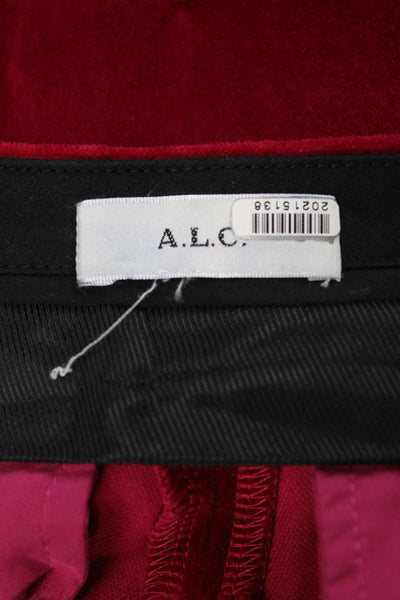 ALC Womens Dress Pants Red Zip 31in Inseam Cotton Elastane Size 6