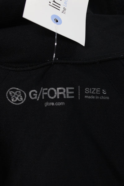 G/Fore Women Windbreaker Black High Neck Solid Poly Spandex Long Sleeve Size S