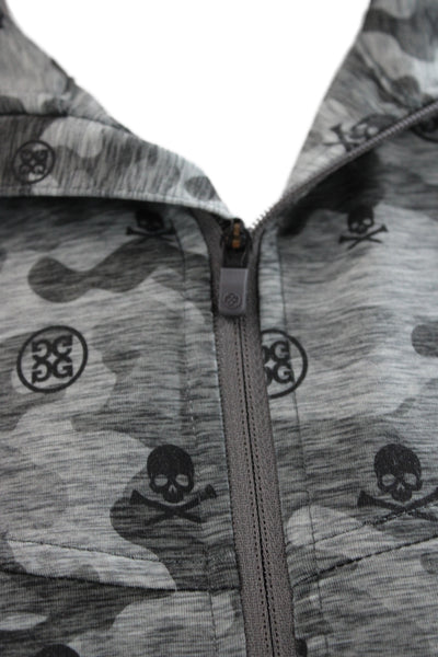 G/Fore Womens Full-Zip Hoodie Gray Camo Army Polyester Spandex Size M
