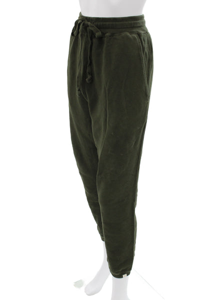 TKEES Unisex Pullover Hoodie Green 100% Cotton Long Sleeve Army Size 1