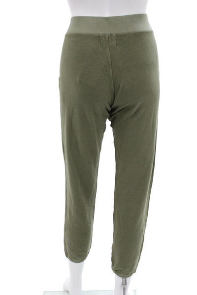 Monrow Womens Army Green Drawstring Jogger Sweatpants Size S