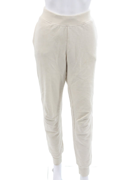 Good American Womens Jogger Sweatpants Beige 100% Cotton Size 1