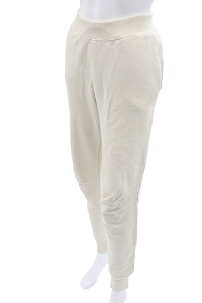 Good American Womens Jogger Sweatpants Beige 100% Cotton Size 1