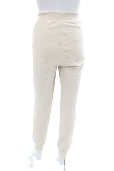 Good American Womens Jogger Sweatpants Beige 100% Cotton Size 1