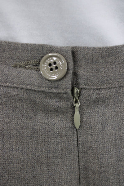 Gianfranco Ferre Women Gray Virgin Wool Pencil Skirt Knee Length Size 10