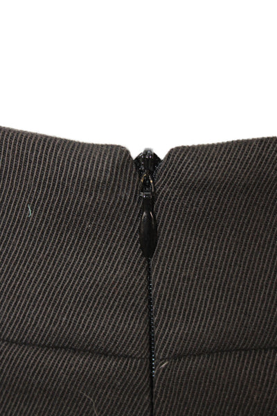 Akris Womens Straight Pencil Skirt Black 100% Virgin Wool Knee Length Size 12