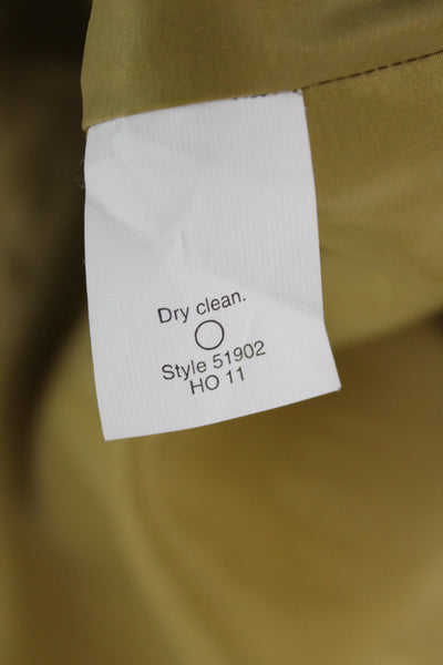 J Crew Womens Straight Pencil Wool Skirt Yellow Petites Size 14