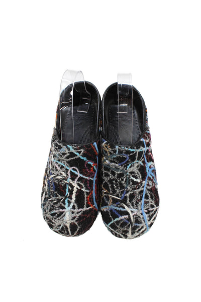 Dansko Womens Slip On Round Toe Wool Loafers Black Multi Size 39