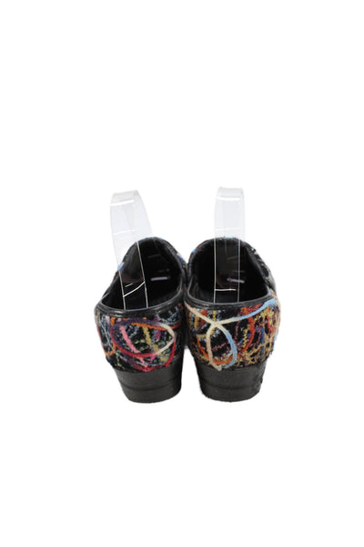 Dansko Womens Slip On Round Toe Wool Loafers Black Multi Size 39