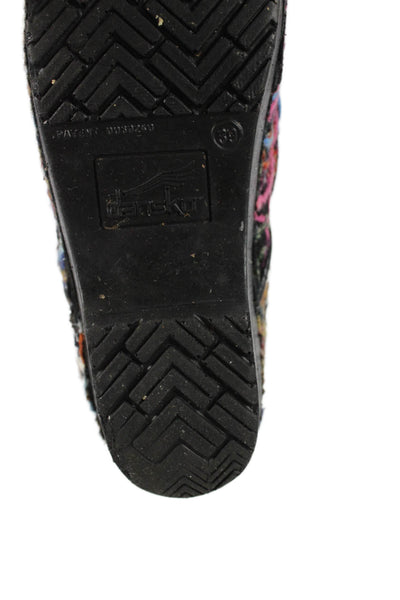 Dansko Womens Slip On Round Toe Wool Loafers Black Multi Size 39