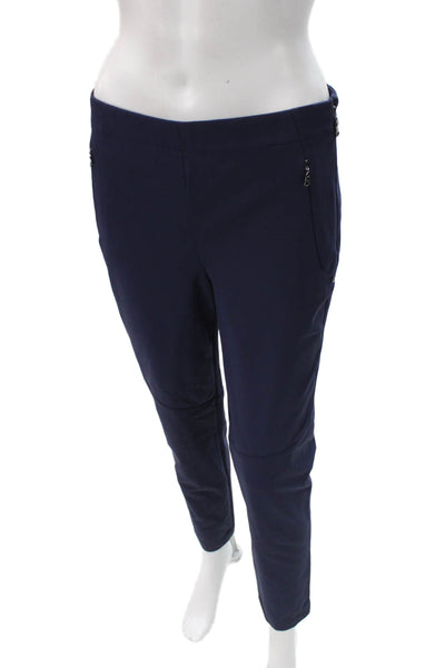 RLX Ralph Lauren Women Ankle Cropped Pants Dark Blue Nylon Zip Size 4P