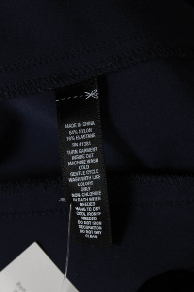 RLX Ralph Lauren Women Ankle Cropped Pants Dark Blue Nylon Zip Size 4P