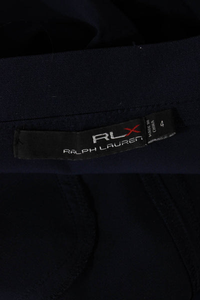 RLX Ralph Lauren Women Ankle Cropped Pants Dark Blue Nylon Zip Size 4P