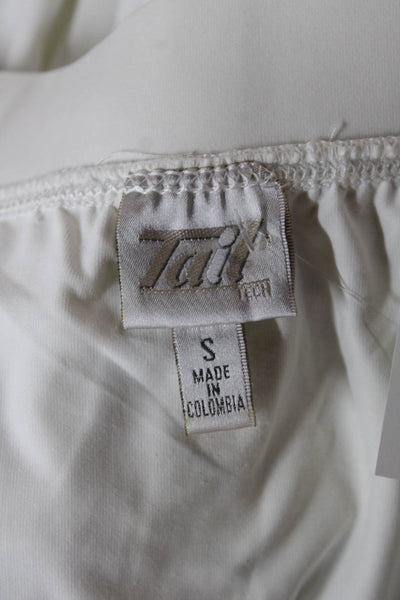 Tail Womens Mini Pleated Solid Cotton Polyester Skort White Size S