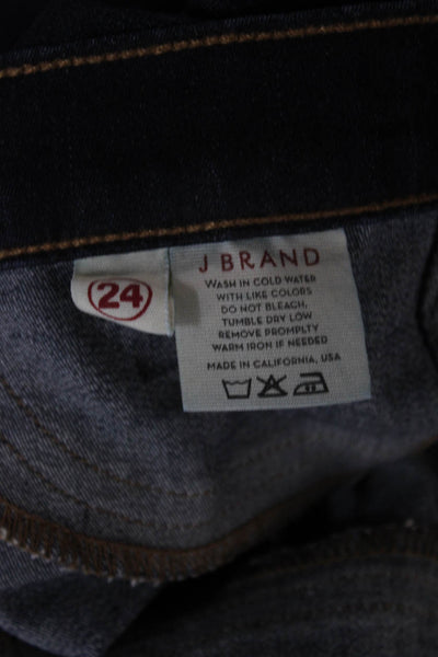 J Brand Women Skinny Ankle Dark Blue High Rise Jeans Size 24