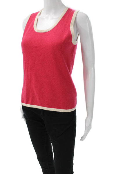 Tse Women Designer 100% Cashmere Basic Tank Red Size M