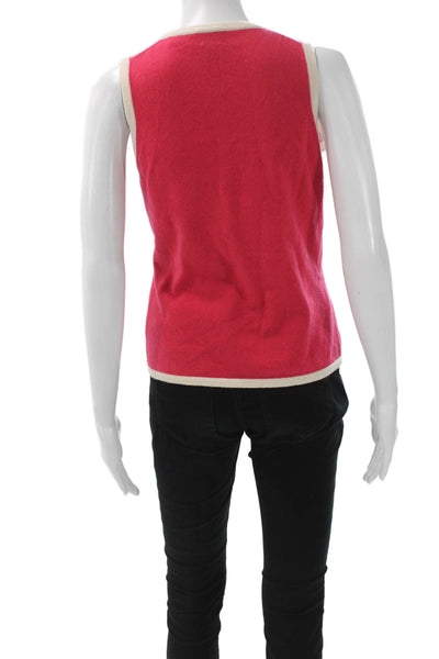 Tse Women Designer 100% Cashmere Basic Tank Red Size M