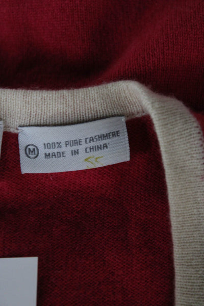 Tse Women Designer 100% Cashmere Basic Tank Red Size M